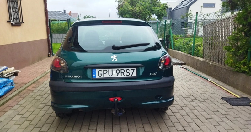 Peugeot 206 cena 4250 przebieg: 231146, rok produkcji 2004 z Puck małe 79